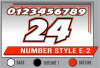 PRINTED NUMBER SET E-2